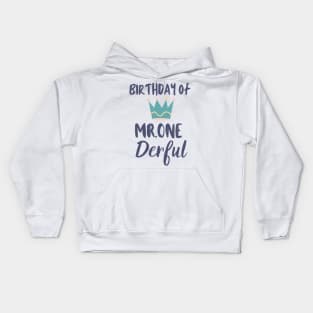 Birthday of Mr.One Derful Kids Hoodie